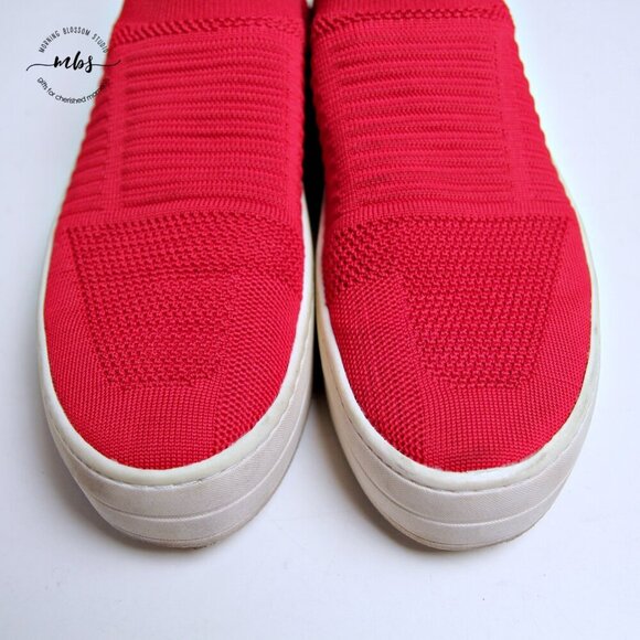J/Slides Hilo Knit Platform Slip On in Red Women Size 8.5 - Picture 9 of 14